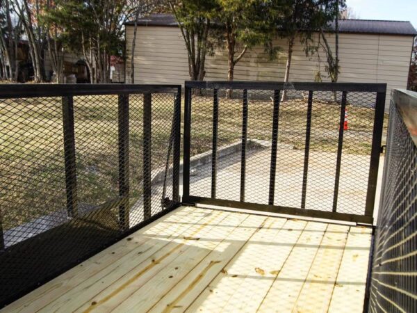 6.4x16 Utility Trailer Straight Deck 4ft Mesh Sides with Basket (2) 3,500lb Axles - Image 15