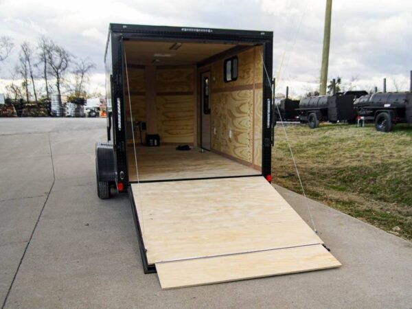 7x14 Black V-Nose Enclosed Trailer Blkout Pkg (2) 3,500lb Axles Elec Pkg - Image 9