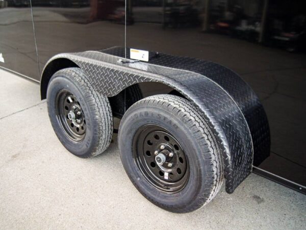 7x14 Black V-Nose Enclosed Trailer Blkout Pkg (2) 3,500lb Axles Elec Pkg - Image 18