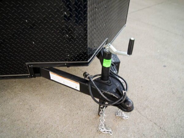 7x14 Black V-Nose Enclosed Trailer Blkout Pkg (2) 3,500lb Axles Elec Pkg - Image 21
