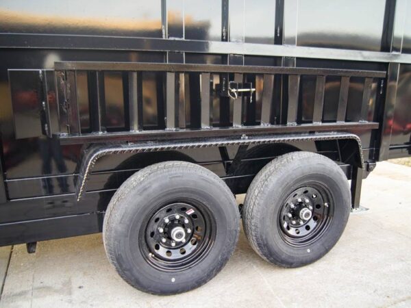7x14 Gooseneck Hydraulic Dump Trailer with 4ft Side (2) 7K Axles - Image 13