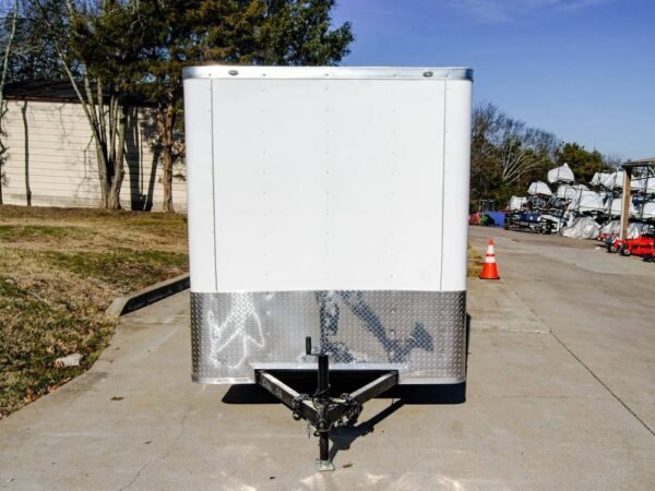 6x12 Flat Nose White Enclosed Trailer 3,500lb Axle - Image 2