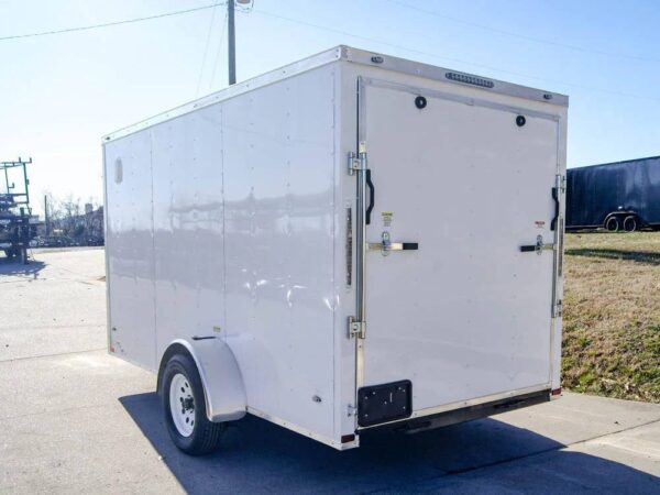 6x12 Flat Nose White Enclosed Trailer 3,500lb Axle - Image 5