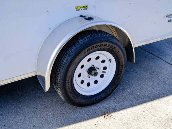 6x12 Flat Nose White Enclosed Trailer 3,500lb Axle - Image 13