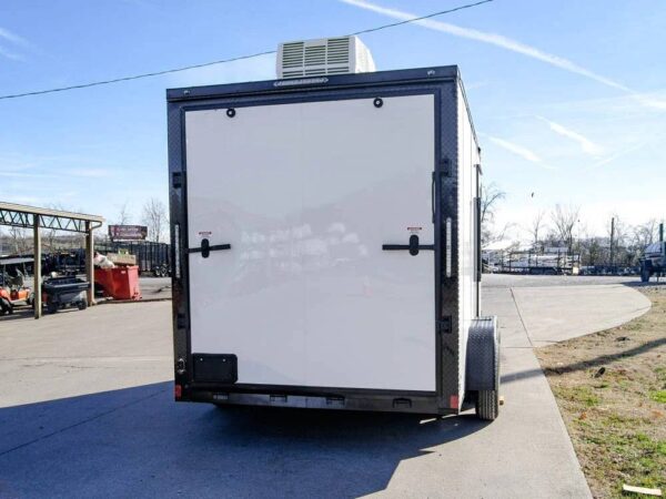 7x14 White V-Nose Enclosed Trailer (2) 3,500lb Axles Windows Elect & Blkout Pkg - Image 6