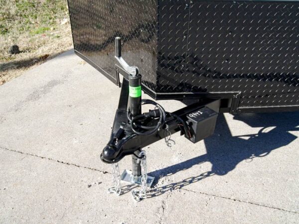 7x14 White V-Nose Enclosed Trailer (2) 3,500lb Axles Windows Elect & Blkout Pkg - Image 9