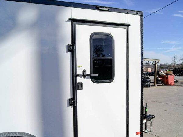 7x14 White V-Nose Enclosed Trailer (2) 3,500lb Axles Windows Elect & Blkout Pkg - Image 13