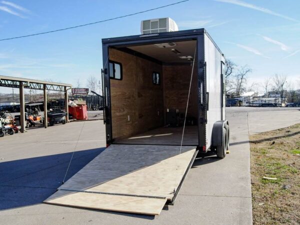 7x14 White V-Nose Enclosed Trailer (2) 3,500lb Axles Windows Elect & Blkout Pkg - Image 14
