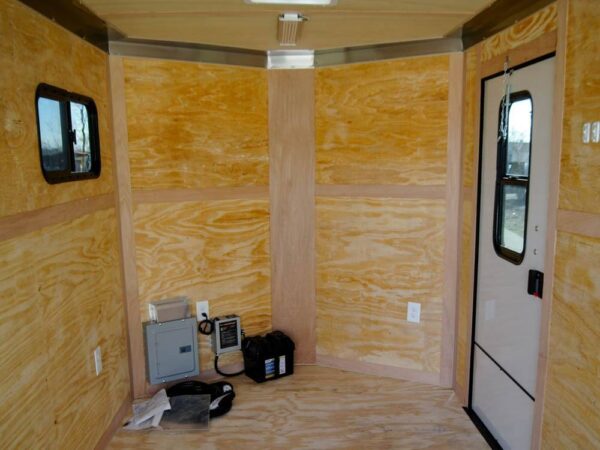 7x14 White V-Nose Enclosed Trailer (2) 3,500lb Axles Windows Elect & Blkout Pkg - Image 16