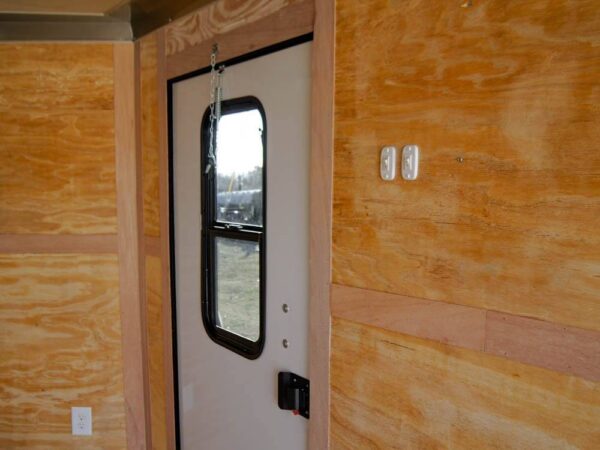 7x14 White V-Nose Enclosed Trailer (2) 3,500lb Axles Windows Elect & Blkout Pkg - Image 18