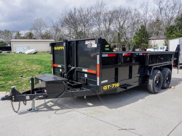 7x16 Telescopic Dump Trailer with 2ft Sides (2) 7K Axles GVWR 14K - Image 3