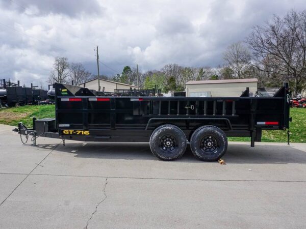7x16 Telescopic Dump Trailer with 2ft Sides (2) 7K Axles GVWR 14K - Image 4