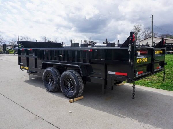 7x16 Telescopic Dump Trailer with 2ft Sides (2) 7K Axles GVWR 14K - Image 5