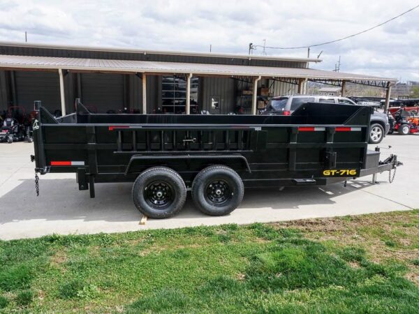 7x16 Telescopic Dump Trailer with 2ft Sides (2) 7K Axles GVWR 14K - Image 7