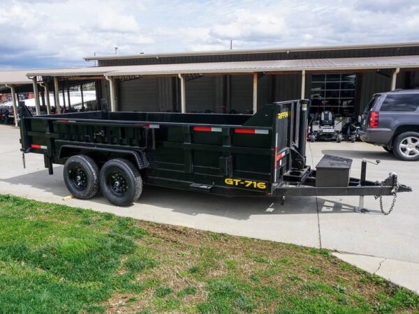 7x16 Telescopic Dump Trailer with 2ft Sides (2) 7K Axles GVWR 14K - Image 8
