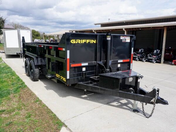 7x16 Telescopic Dump Trailer with 2ft Sides (2) 7K Axles GVWR 14K - Image 9