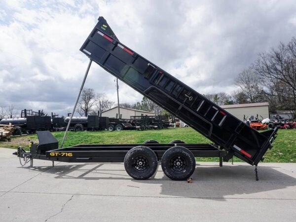 7x16 Telescopic Dump Trailer with 2ft Sides (2) 7K Axles GVWR 14K - Image 12