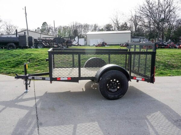 5x8 Powder Coated Dovetail Utility Trailer with 2ft Mesh Sides 3,500lb Axle - Image 2