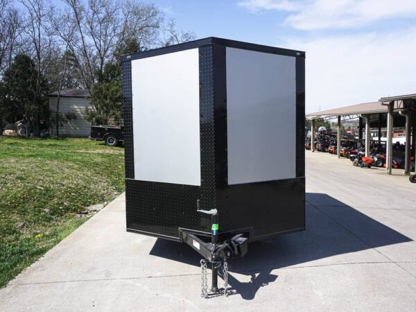 7x12 Enclosed Trailer Silver V-Nose Blackout Package 3,500lb Axle Storage - Image 3