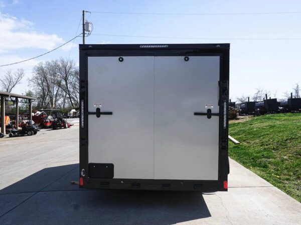 7x12 Enclosed Trailer Silver V-Nose Blackout Package 3,500lb Axle Storage - Image 6