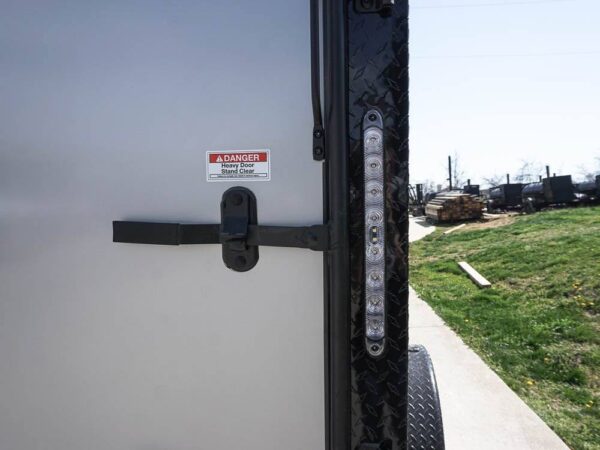 7x12 Enclosed Trailer Silver V-Nose Blackout Package 3,500lb Axle Storage - Image 12