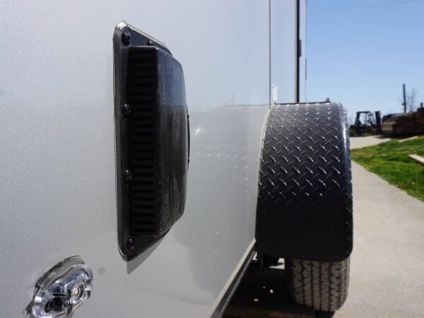 7x12 Enclosed Trailer Silver V-Nose Blackout Package 3,500lb Axle Storage - Image 13