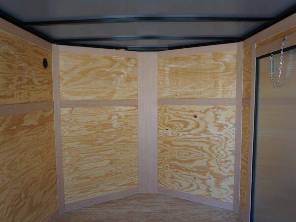 7x12 Enclosed Trailer Silver V-Nose Blackout Package 3,500lb Axle Storage - Image 18