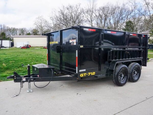 7x12 Hydraulic Dump Trailer with 4ft Sides (2) 7K Axles - Image 4