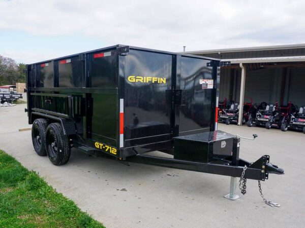 7x12 Hydraulic Dump Trailer with 4ft Sides (2) 7K Axles - Image 9