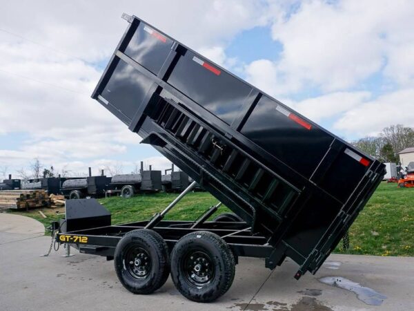 7x12 Hydraulic Dump Trailer with 4ft Sides (2) 7K Axles - Image 11