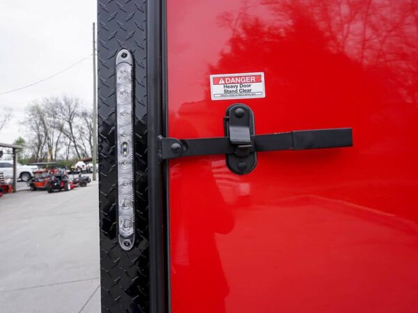 7x16 Enclosed Trailer Red V-Nose Blackout Pkg Tandem Axle Storage - Image 10