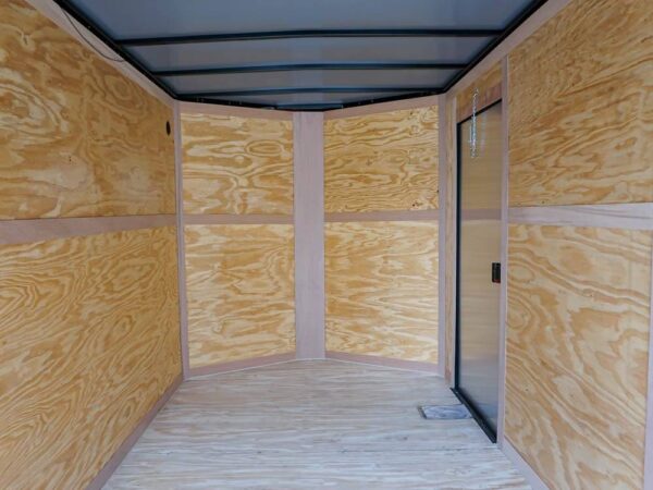 7x16 Enclosed Trailer Red V-Nose Blackout Pkg Tandem Axle Storage - Image 17