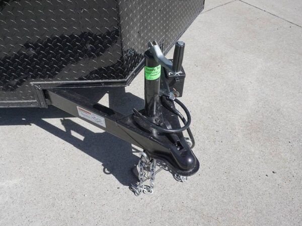 7x16 Enclosed Trailer Black V-Nose Blackout Pkg Tandem Axle Storage - Image 11