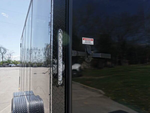 7x16 Enclosed Trailer Black V-Nose Blackout Pkg Tandem Axle Storage - Image 9