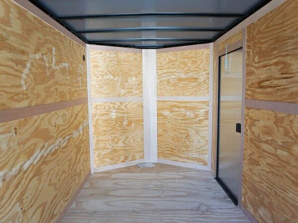 7x16 Enclosed Trailer Black V-Nose Blackout Pkg Tandem Axle Storage - Image 16
