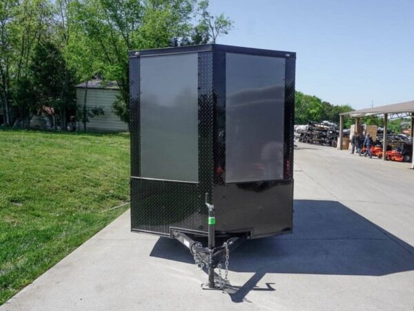 6x12 Enclosed Trailer Charcoal V-Nose Blackout Package 3,500lb Axle Storage - Image 2