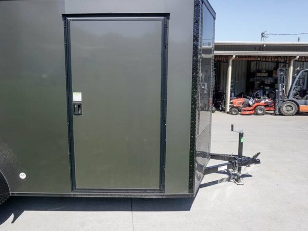 6x12 Enclosed Trailer Charcoal V-Nose Blackout Package 3,500lb Axle Storage - Image 14