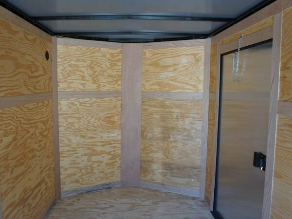6x12 Enclosed Trailer Charcoal V-Nose Blackout Package 3,500lb Axle Storage - Image 22