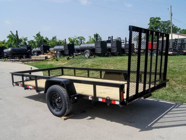 6.4x12 Straight Deck Utility Trailer 3,500lb Axles Tall Gate - Image 4