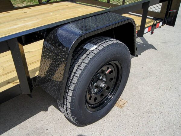 6.4x12 Straight Deck Utility Trailer 3,500lb Axles Tall Gate - Image 13