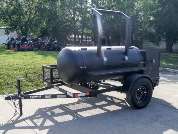 250 Gallon Pull-Behind BBQ Smoker Single Door with Counterweight 3500lb Axle - Image 2