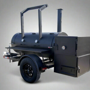 250 Gallon Pull-Behind BBQ Smoker Single Door with Counterweight 3500lb Axle