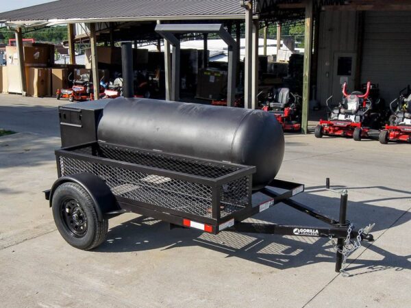 250 Gallon Pull-Behind BBQ Smoker Single Door with Counterweight 3500lb Axle - Image 6