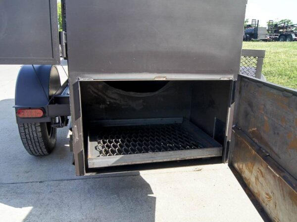 250 Gallon Pull-Behind BBQ Smoker Single Door with Counterweight 3500lb Axle - Image 13