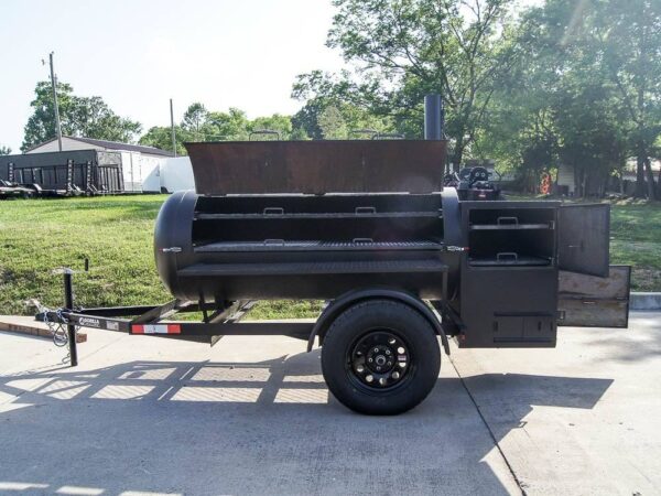 250 Gallon Pull-Behind BBQ Smoker Single Door with Counterweight 3500lb Axle - Image 20