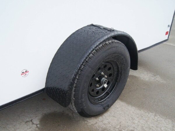 7x14 Enclosed Trailer White V-Nose Blackout Package 3,500lb Axle Storage - Image 6