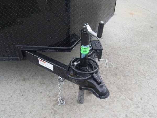 7x14 Enclosed Trailer White V-Nose Blackout Package 3,500lb Axle Storage - Image 10