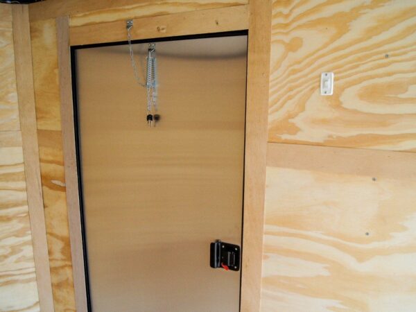 7x14 Enclosed Trailer White V-Nose Blackout Package 3,500lb Axle Storage - Image 16