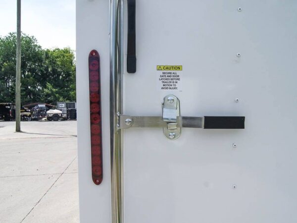 7x16 White V-Nose Enclosed Trailer with Elect Pkg (2) 3500lb Axle Storage - Image 12