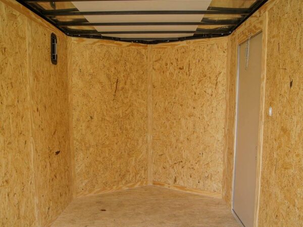 7x12 Charcoal V-Nose Custom Enclosed Trailer 3500lb Axle with Brake Storage - Image 8